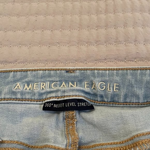 American Eagle Women's Light Blue Washed Stretch Jeggings 4 Long - Picture 3 of 11